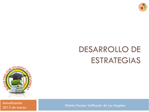 Desarrollo de estrategias 